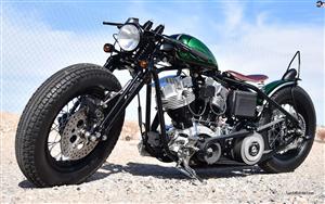 Green Custom American Chopper Motorcycle